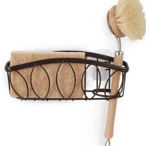 Leaf suction cup sink organizer